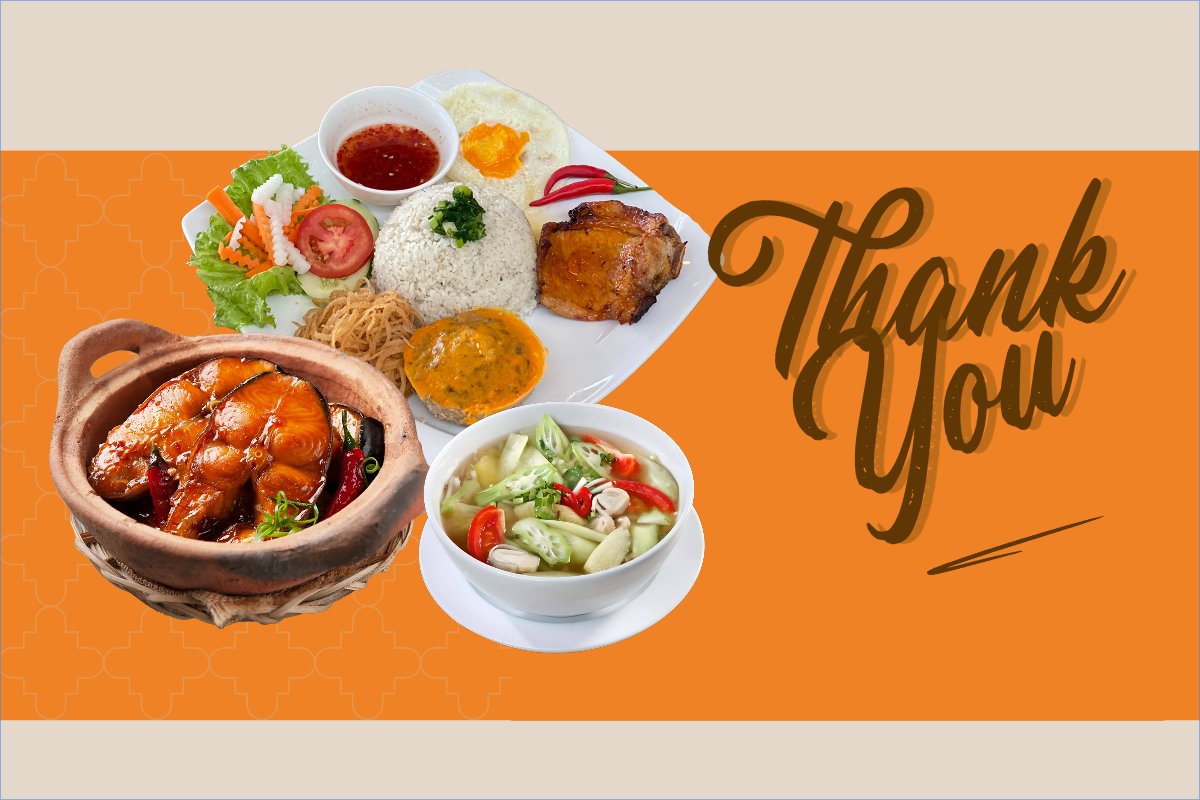 Mẫu Thank you card Cổ điển, vintage, retro, classic, thức ăn, food — LayerPic