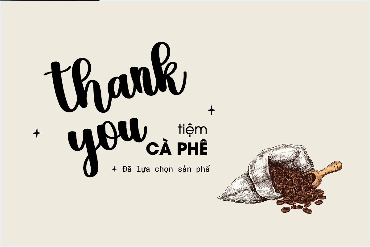Mẫu Thank you card Cổ điển, vintage, retro, classic, coffee, cà phê — LayerPic