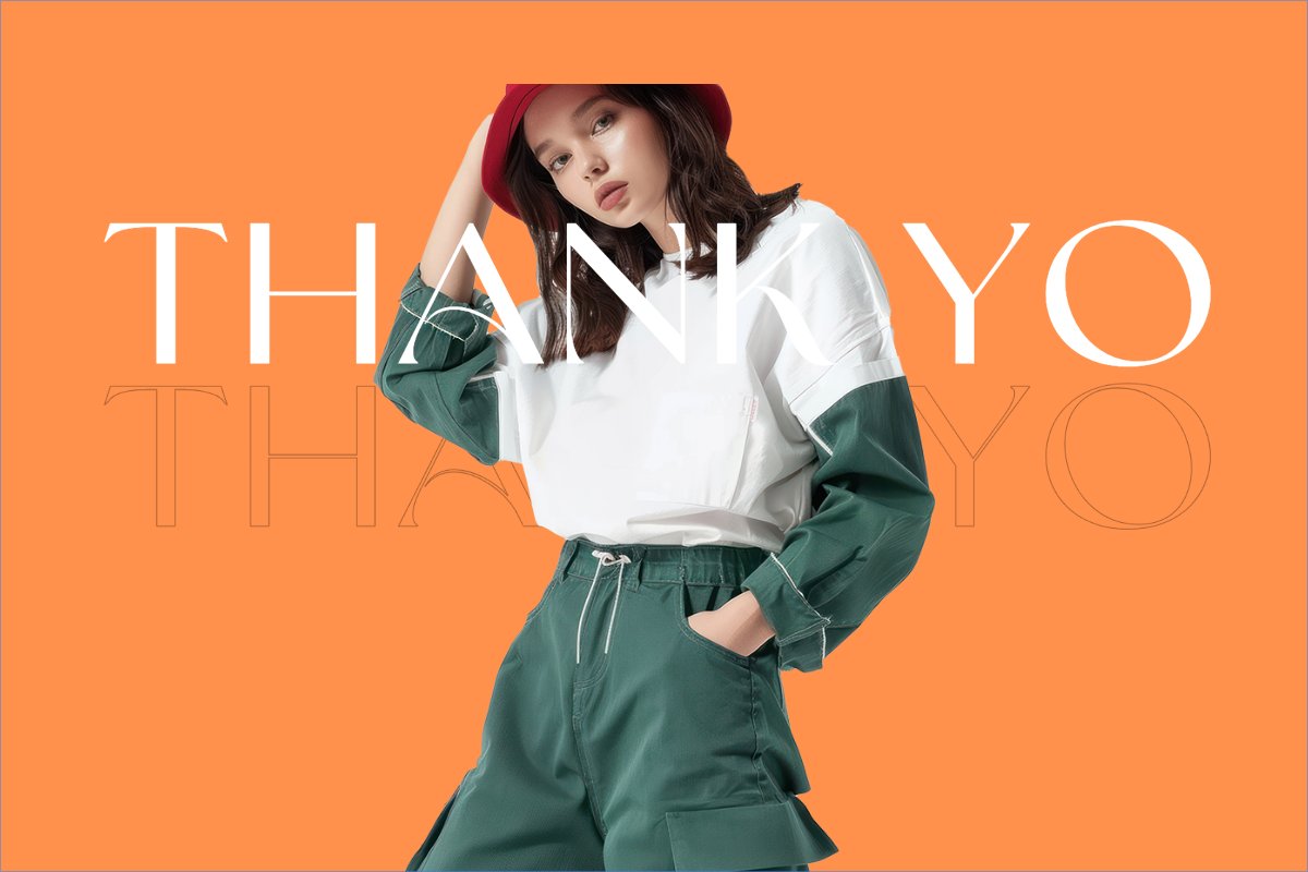 Mẫu Thank you card Hiện đại, sang trọng, morden, quần áo, fashion — LayerPic