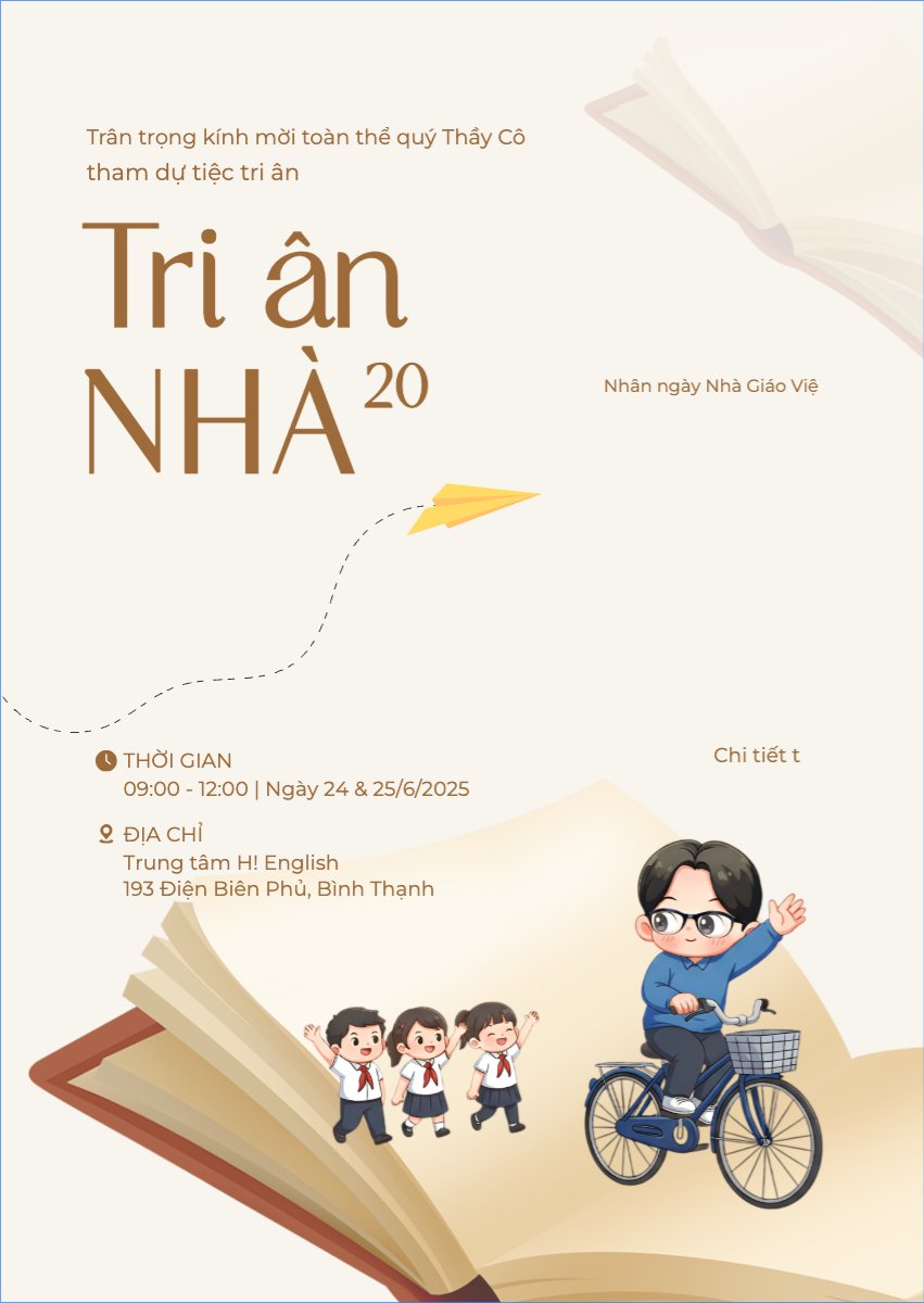 Mẫu Thư mời Tri ân Nhà giáo 20/11 — LayerPic