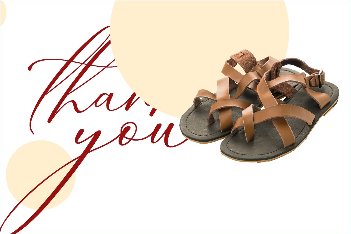 Mẫu Thank you card Hiện đại, sang trọng, morden, shoes, giày — LayerPic