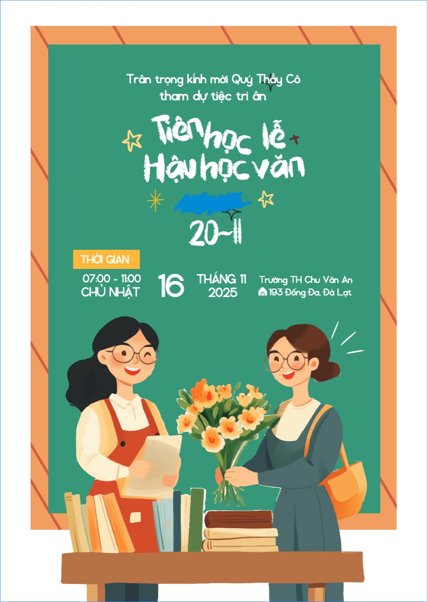 Mẫu Thư mời Tiên học lễ hậu học văn — LayerPic
