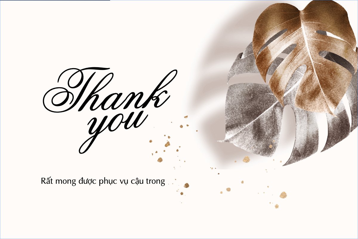 Mẫu Thank you card Hiện đại, sang trọng, morden,lá, leaf — LayerPic