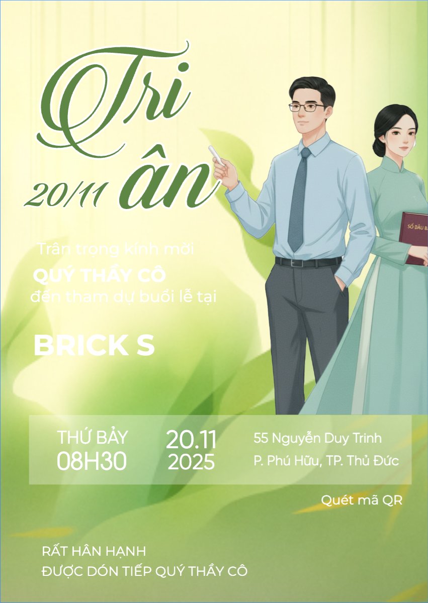 Mẫu Thư mời Lễ tri ân — LayerPic