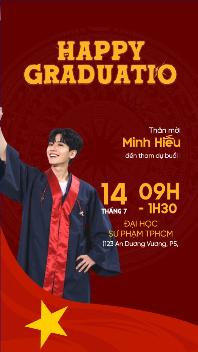Mẫu Bài post MXH (9:16) Tốt nghiệp, graduation, giáo dục, education, sự kiện, event, Việt Nam — LayerPic