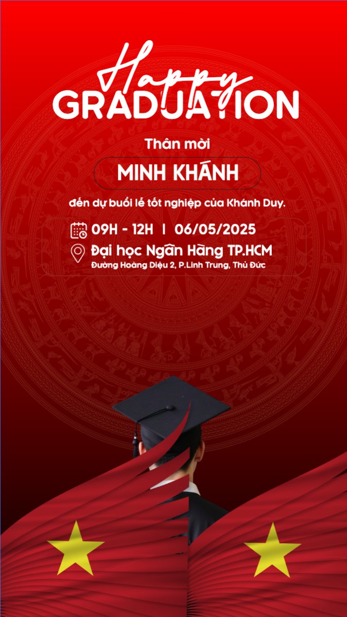 Mẫu Bài post MXH (9:16) Tốt nghiệp, graduation, giáo dục, education, sự kiện, event, Việt Nam — LayerPic