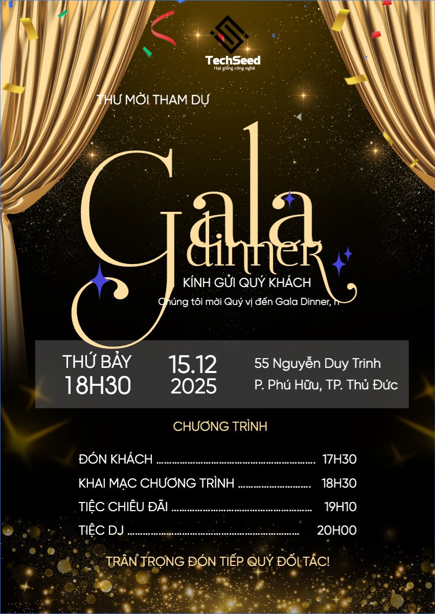 Mẫu Thư mời Gala dinner, văn phòng, office, sự kiện, event, education, kinh doanh, business, hiện đại, sang trọng, modern — LayerPic