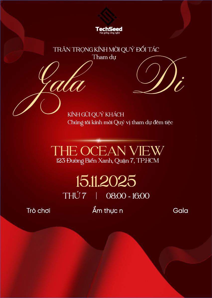Mẫu Thư mời Gala dinner, văn phòng, office, sự kiện, event, education, kinh doanh, business, hiện đại, sang trọng, modern — LayerPic