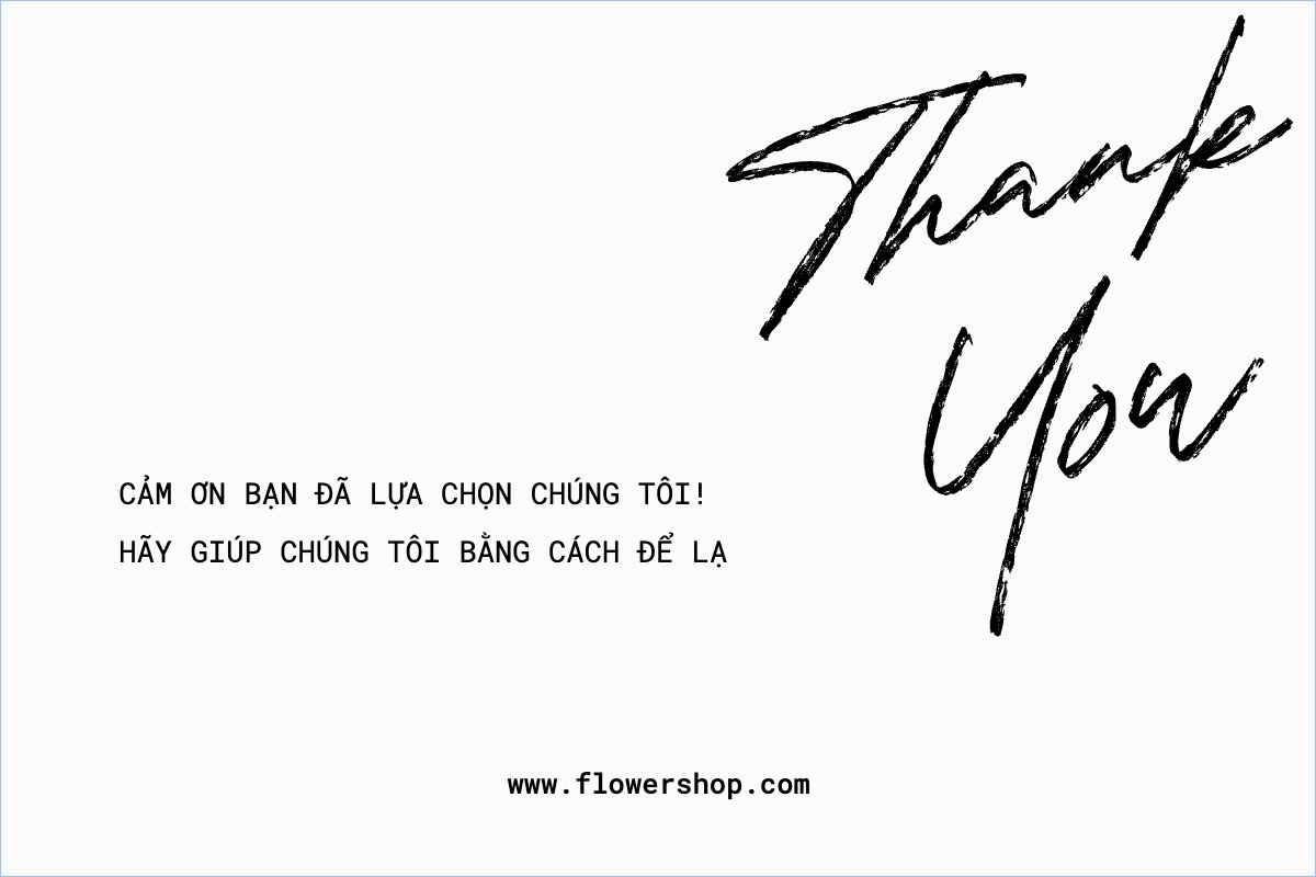 Mẫu Thank you card Đơn giản, simple, minimalist, tối giản — LayerPic