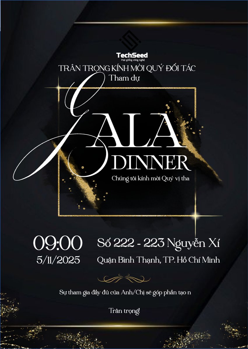 Mẫu Thư mời Gala dinner, văn phòng, office, sự kiện, event, education, kinh doanh, business, hiện đại, sang trọng, modern — LayerPic
