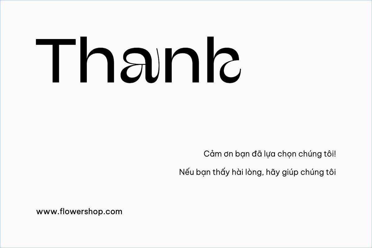 Mẫu Thank you card Đơn giản, simple, minimalist, tối giản — LayerPic