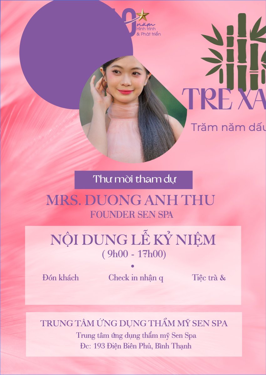 Mẫu Thư mời Spa, beauty, làm đẹp, thẩm mỹ, sự kiện, event, hoa lá, hiện đại, sang trọng, modern — LayerPic