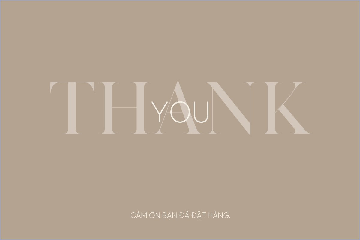 Mẫu Thank you card Đơn giản, simple, minimalist, tối giản — LayerPic