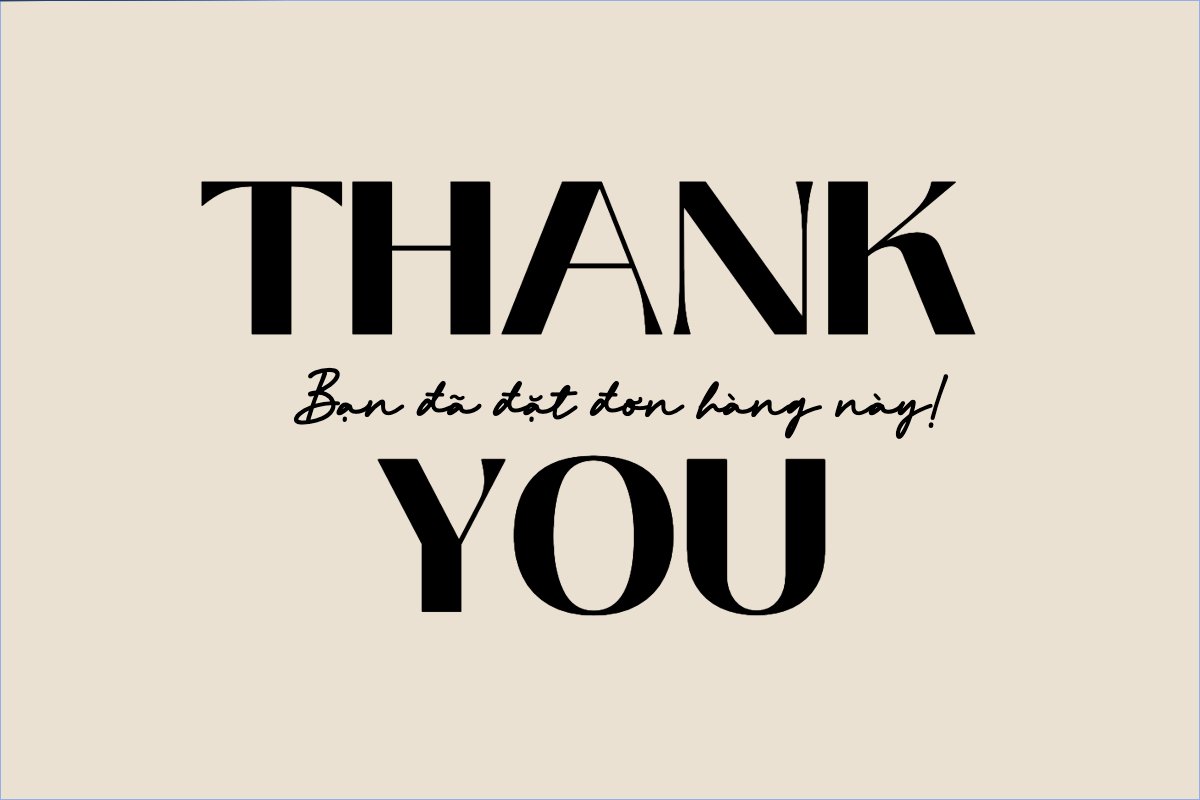 Mẫu Thank you card Đơn giản, simple, minimalist, tối giản — LayerPic