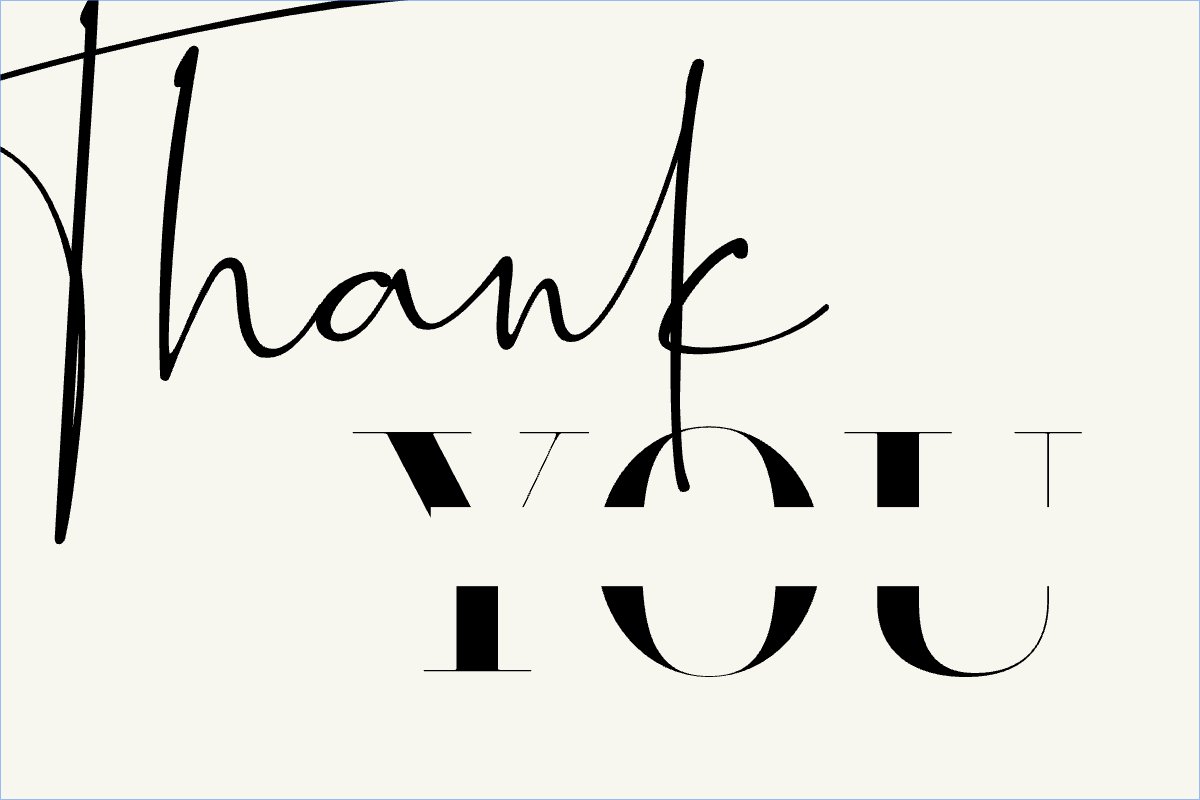 Mẫu Thank you card Đơn giản, simple, minimalist, tối giản — LayerPic
