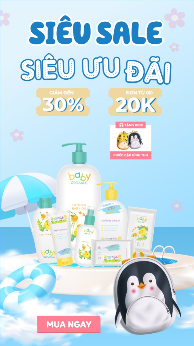 Mẫu Bài post MXH (9:16) Em bé, baby, trẻ em, kids, sự kiện, event, chương trình, sale, giải trí, entertainment — LayerPic