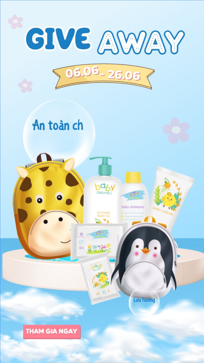 Mẫu Bài post MXH (9:16) Em bé, baby, trẻ em, kids, sự kiện, event, chương trình, sale, giải trí, entertainment — LayerPic