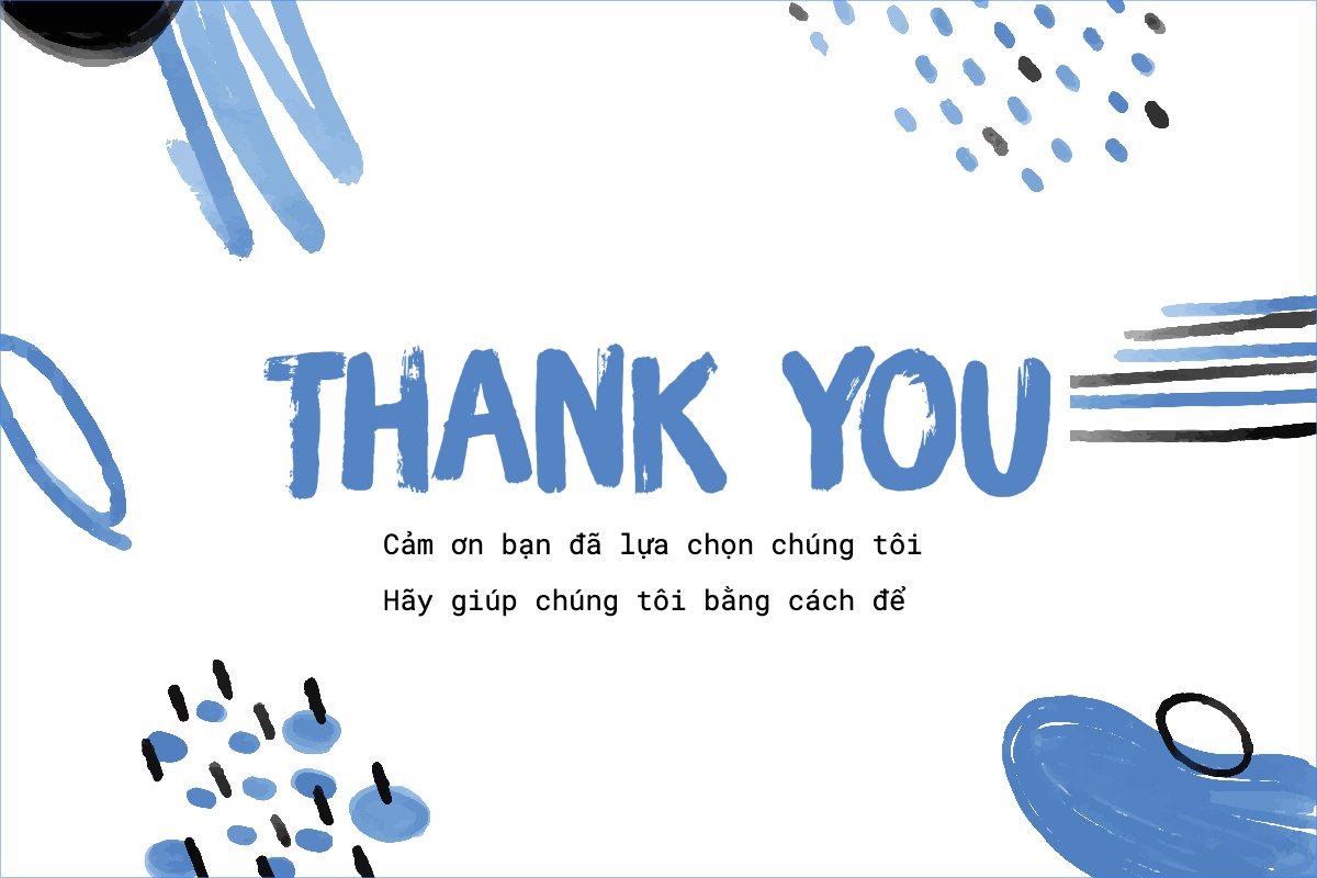 Mẫu Thank you card Trừu tượng, abstract, geometric, hình học, watercolor — LayerPic