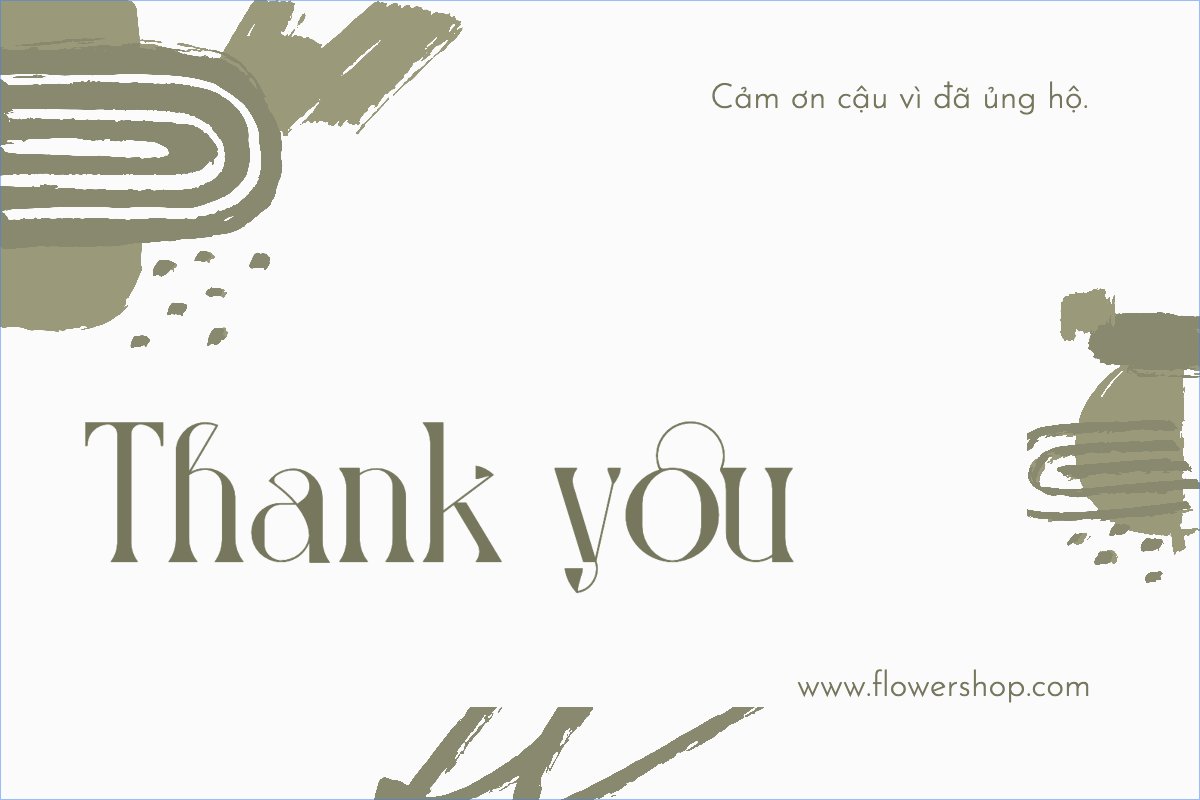Mẫu Thank you card Trừu tượng, abstract, geometric, hình học, watercolor — LayerPic