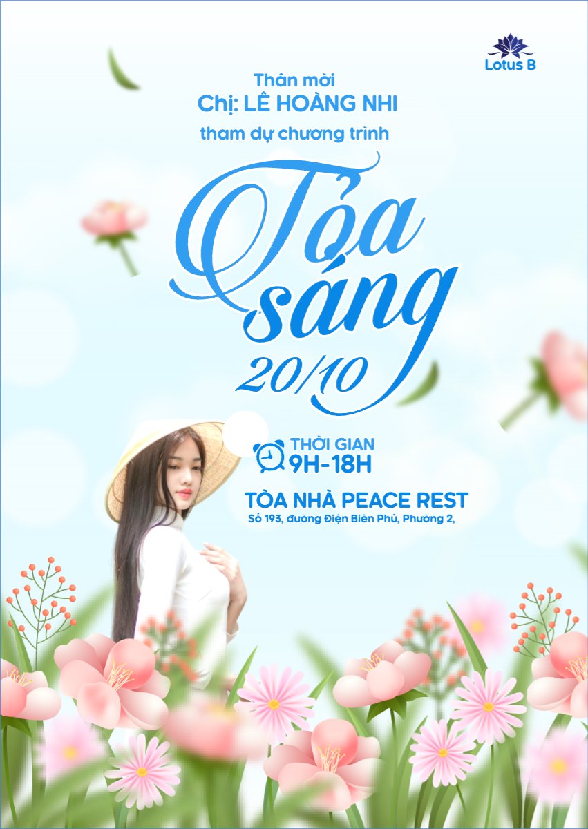 Mẫu Thư mời 20/10, Ngày phụ nữ Việt Nam, Vietnamese Women's Day, phụ nữ, sự kiện, event, làm đẹp, beauty, thẩm mỹ, modern, hiện đại — LayerPic