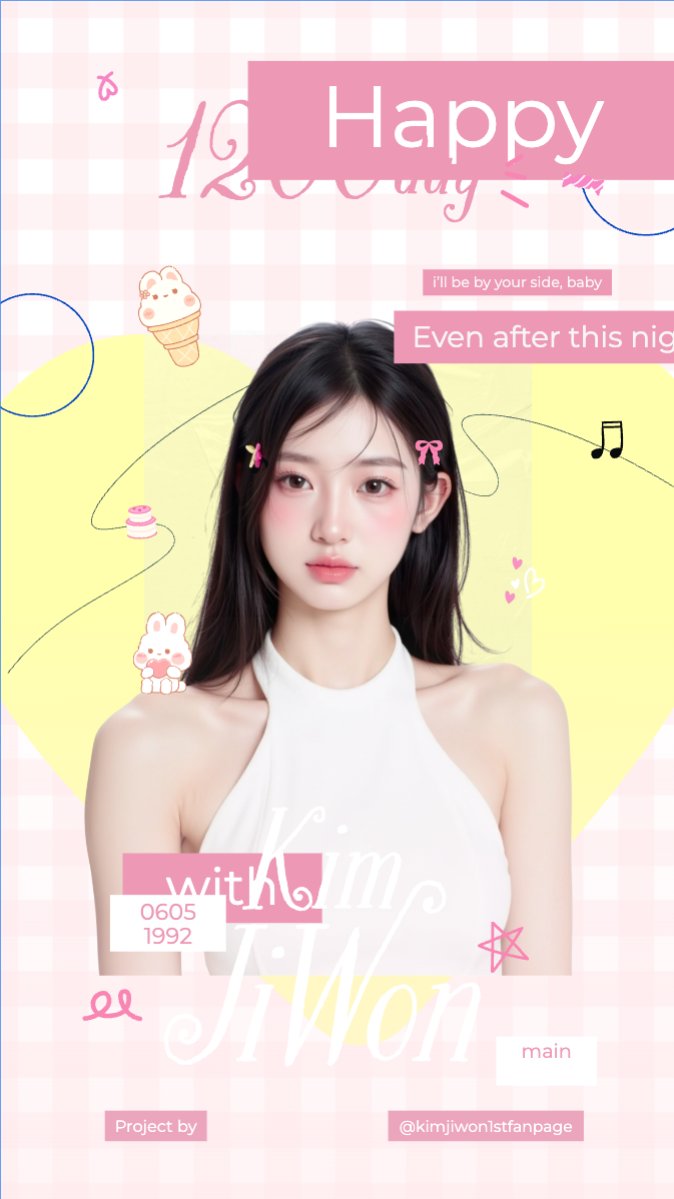 Mẫu Bài post MXH (9:16) Kpop, idol, thần tượng, sinh nhật, birthday, âm nhạc, music, sự kiện, event, giải trí — LayerPic