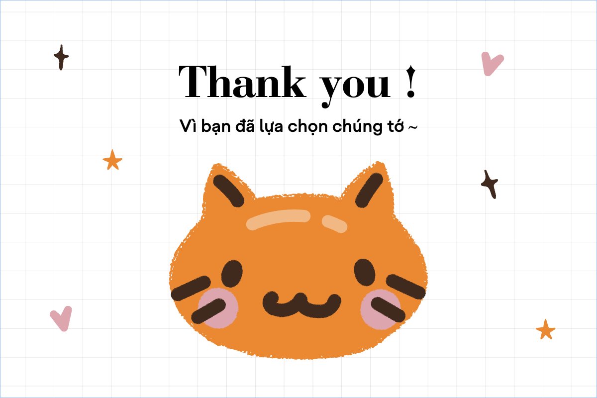 Mẫu Thank you card Dễ thương, cute, chibi, hoạt hình, cartoon — LayerPic