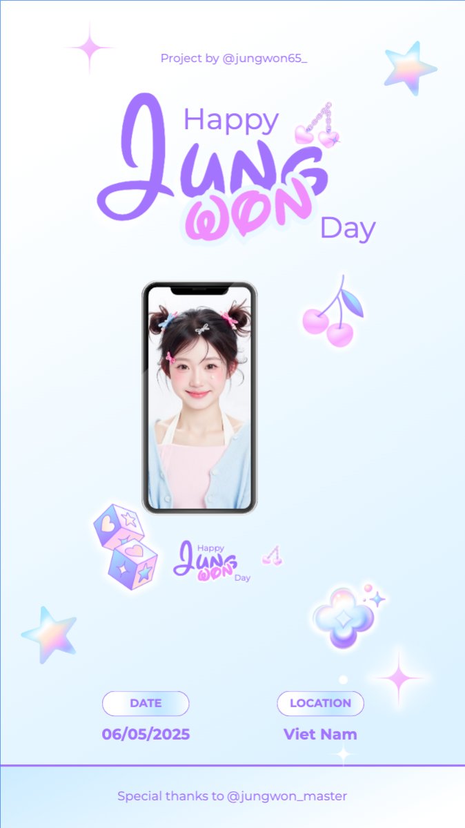 Mẫu Bài post MXH (9:16) Kpop, idol, thần tượng, sinh nhật, birthday, âm nhạc, music, sự kiện, event, giải trí — LayerPic