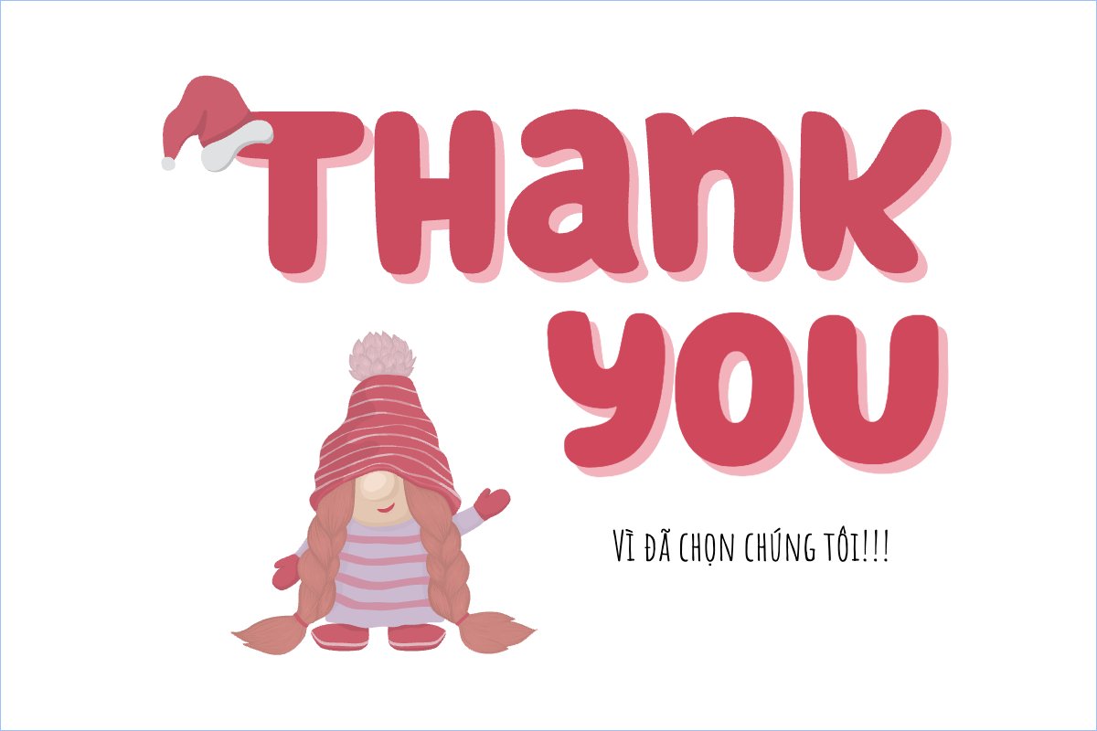 Mẫu Thank you card Dễ thương, cute, chibi, hoạt hình, cartoon — LayerPic