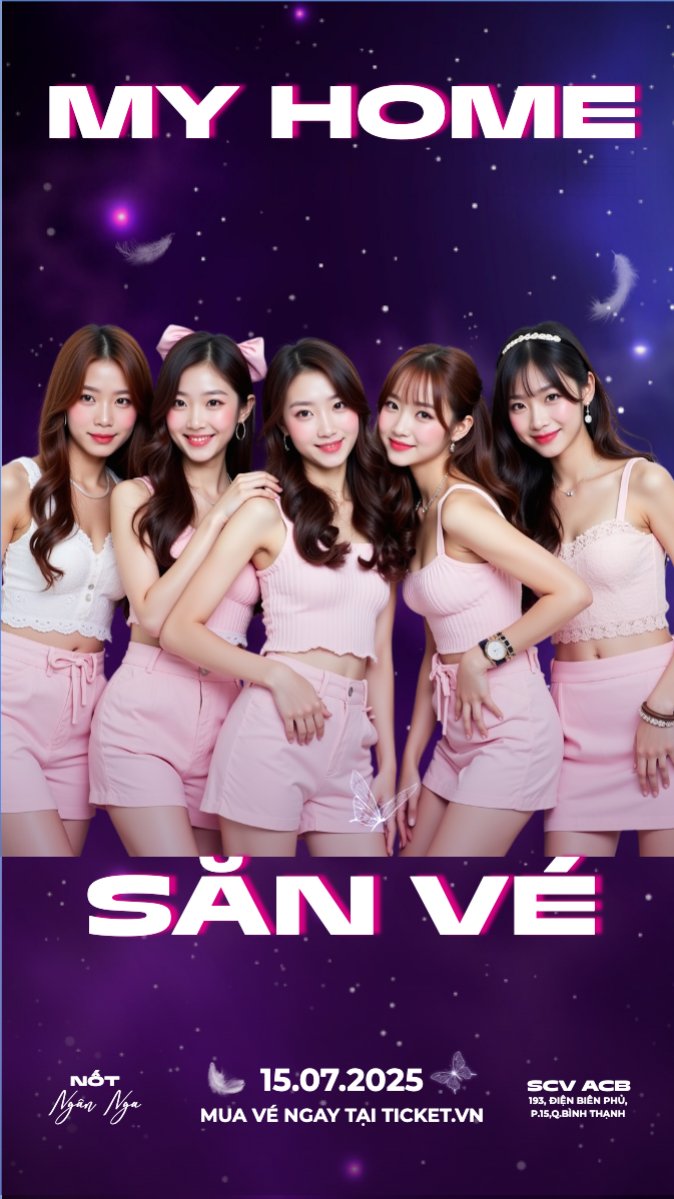 Mẫu Bài post MXH (9:16) Kpop, idol, thần tượng, âm nhạc, music, sự kiện, event, giải trí — LayerPic