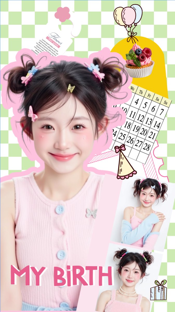 Mẫu Bài post MXH (9:16) Kpop, idol, thần tượng, sinh nhật, birthday, âm nhạc, music, sự kiện, event, giải trí — LayerPic