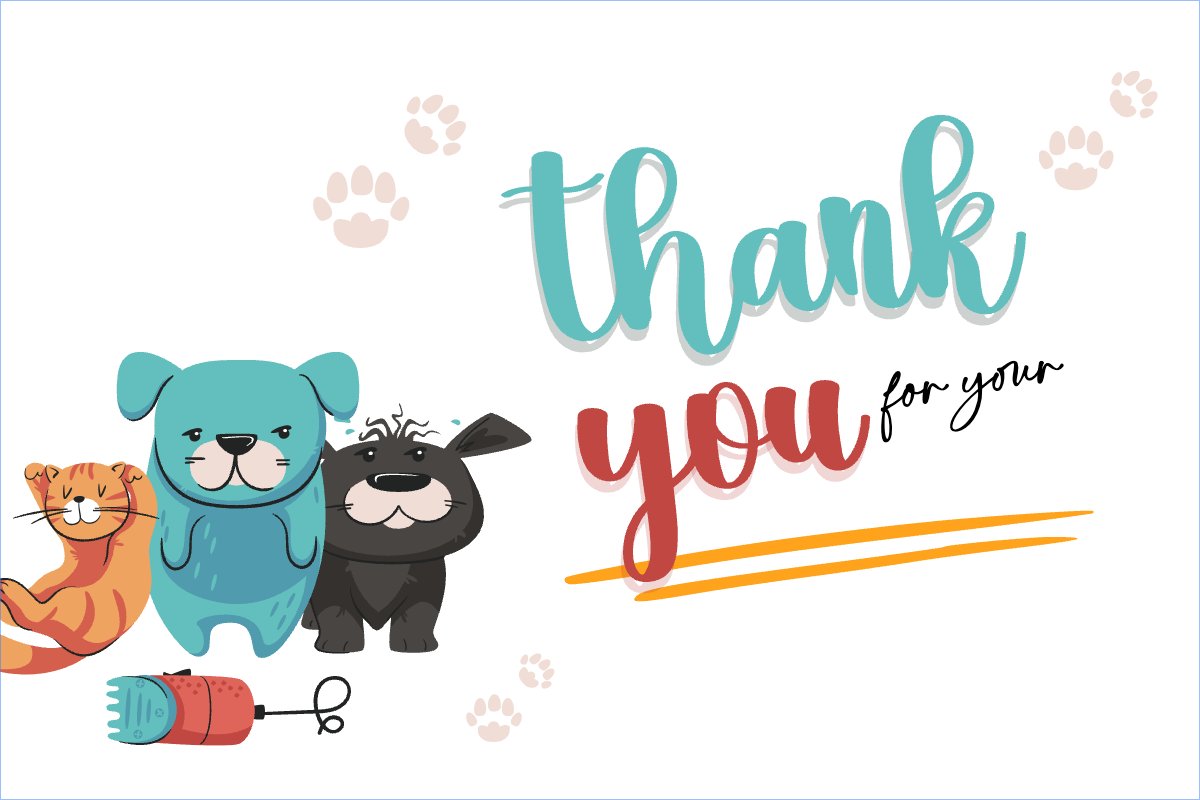 Mẫu Thank you card Dễ thương, cute, chibi, hoạt hình, cartoon — LayerPic