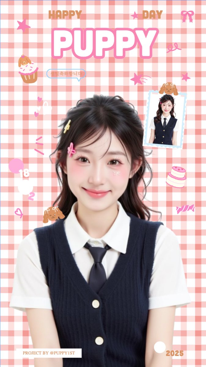 Mẫu Bài post MXH (9:16) Kpop, idol, thần tượng, sinh nhật, birthday, âm nhạc, music, sự kiện, event, giải trí — LayerPic