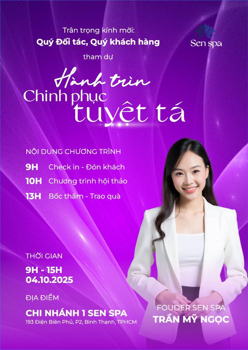 Mẫu Thư mời Làm đẹp, beauty, spa, thẩm mỹ, bất động sản, real estate, workshop, đơn giản, simple, hiện đại, modern — LayerPic