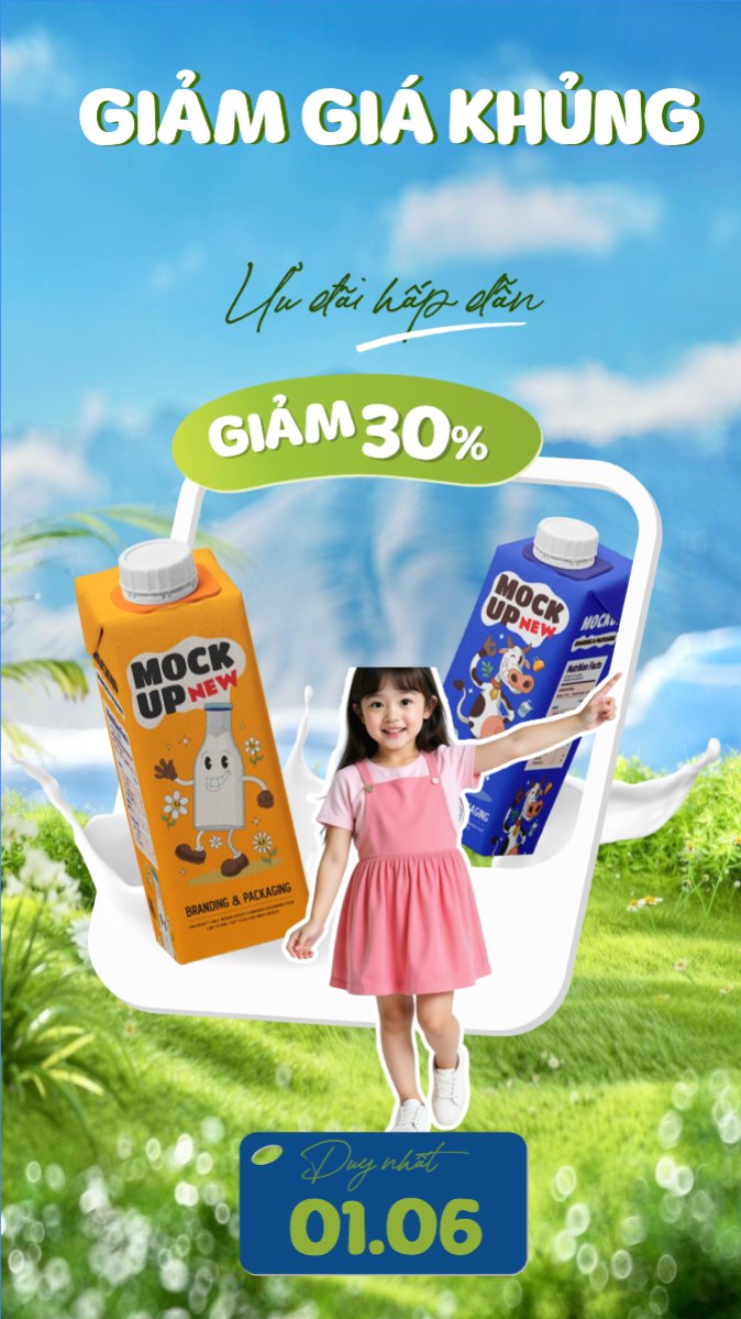 Mẫu Bài post MXH (9:16) Quốc tế thiếu nhi, trẻ em,1/6, International Children's Day, children , sự kiện, event, chương trình, sale, giải trí, entertainment — LayerPic