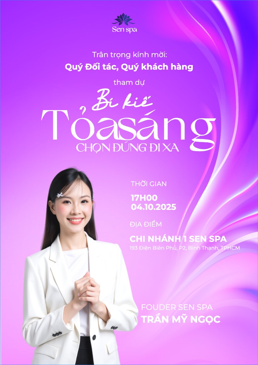 Mẫu Thư mời Làm đẹp, beauty, spa, thẩm mỹ, bất động sản, real estate, workshop, đơn giản, simple, hiện đại, modern — LayerPic