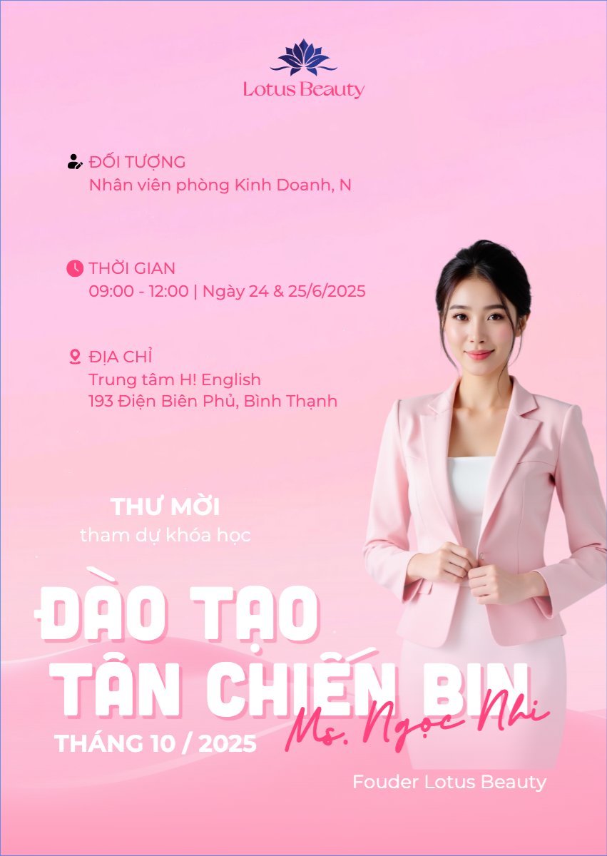 Mẫu Thư mời Làm đẹp, beauty, spa, thẩm mỹ, bất động sản, real estate, workshop, đơn giản, simple, hiện đại, modern — LayerPic