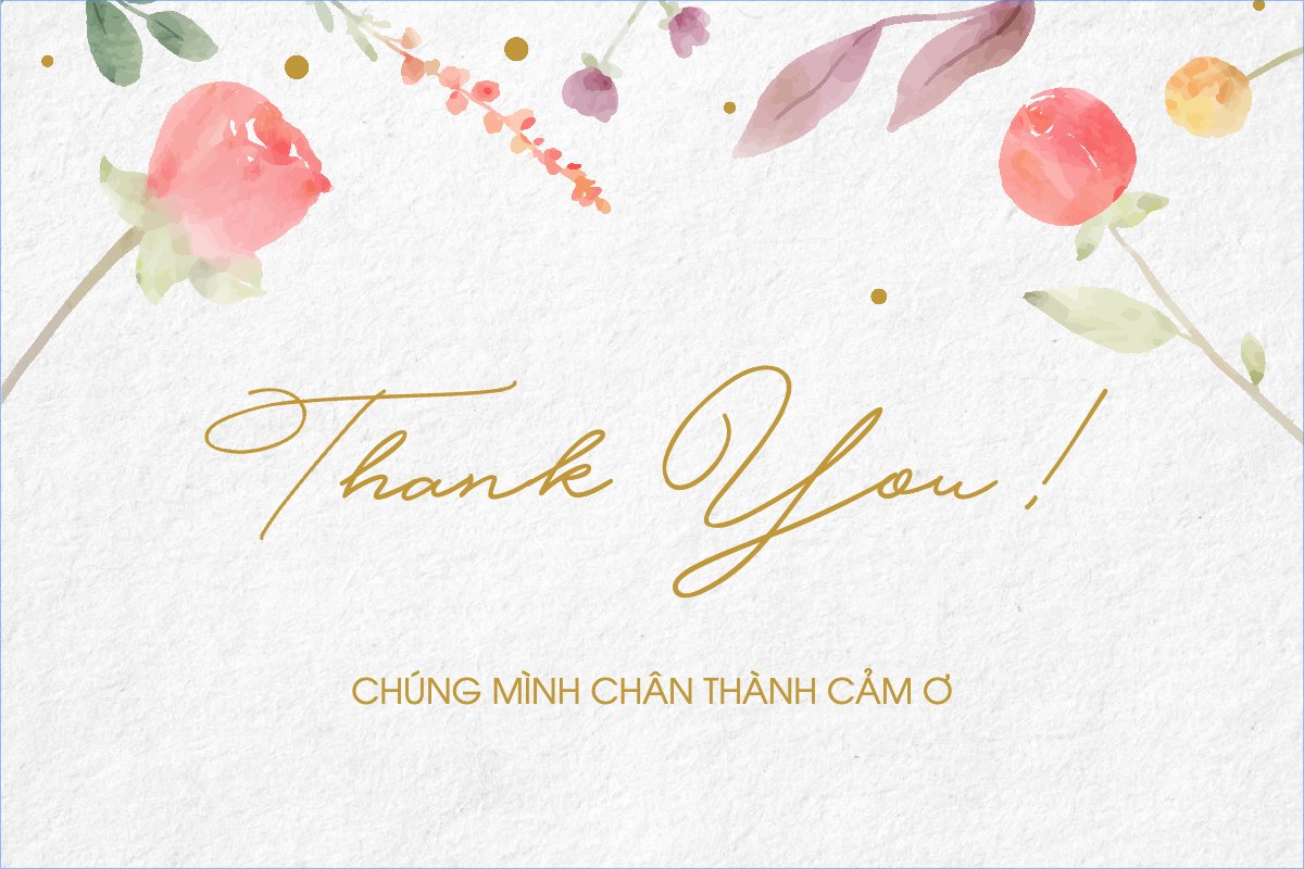 Mẫu Thank you card Hoa lá, thiên nhiên, floral, vintage — LayerPic