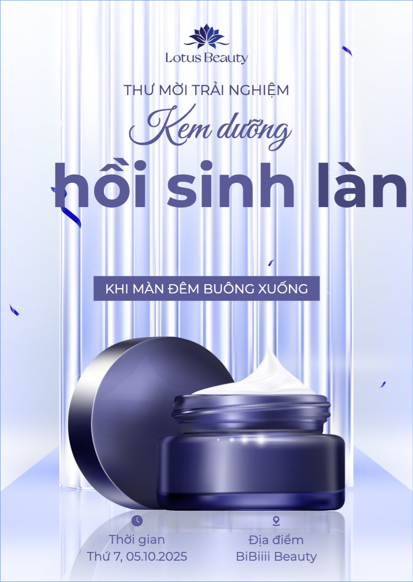 Mẫu Thư mời Làm đẹp, beauty, spa, thẩm mỹ, make up, trang điểm, đơn giản, simple, hiện đại, modern — LayerPic