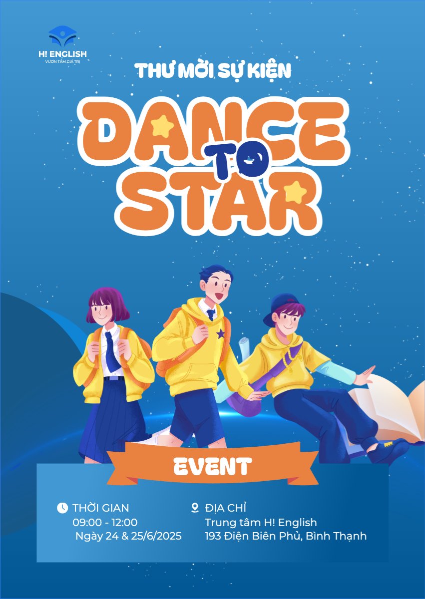 Mẫu Thư mời Nhảy, dance, khóa học, lớp học, giáo dục, education, giải trí, entertainment, cute, dễ thương — LayerPic