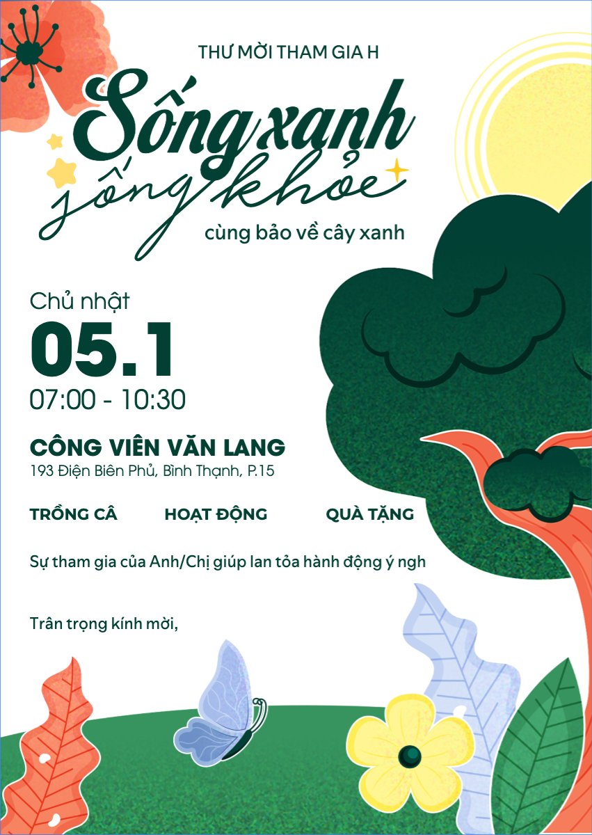 Mẫu Thư mời Hoạt động từ thiện, thiện nguyện, sự kiện, event, đơn giản, simple, dễ thương, cute — LayerPic