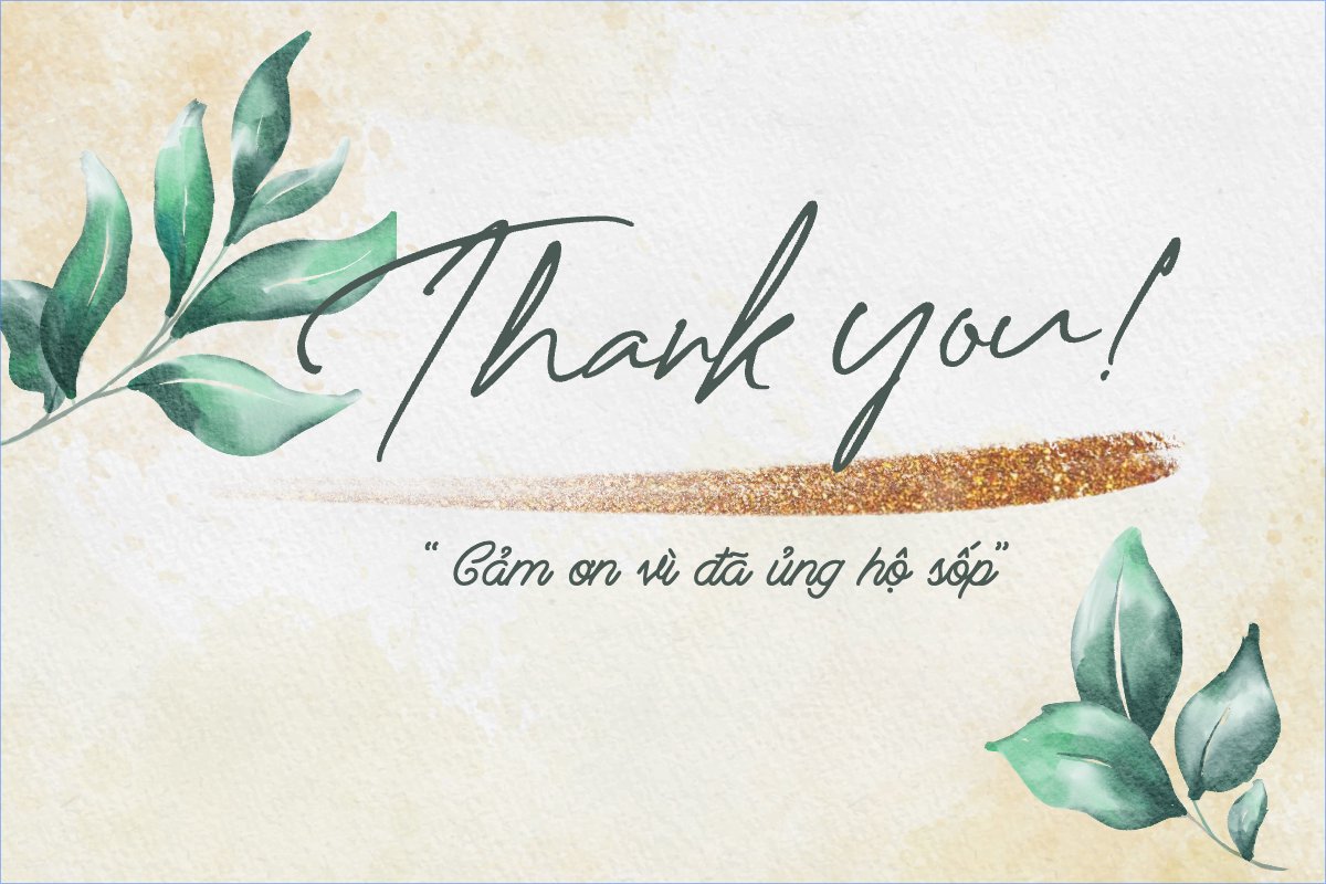 Mẫu Thank you card Hoa lá, thiên nhiên, floral, vintage, flower, vintage — LayerPic