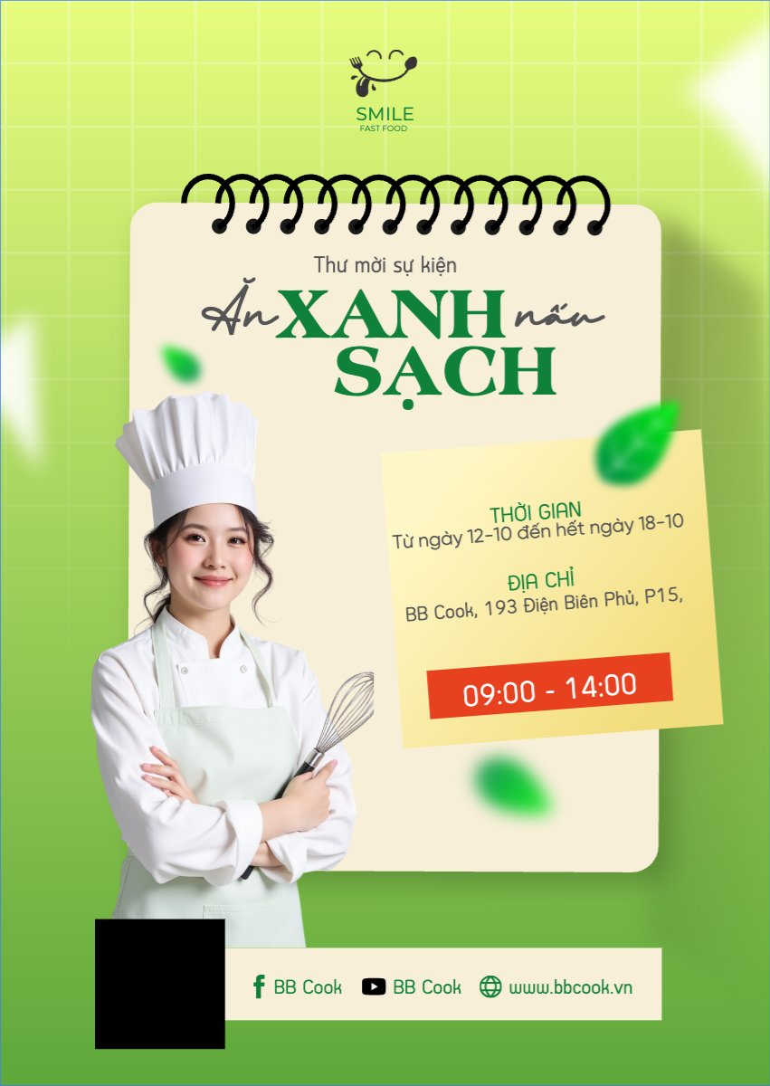 Mẫu Thư mời Nấu ăn, cooking, food, ẩm thực, nước uống, drink, hiện đại, modern — LayerPic