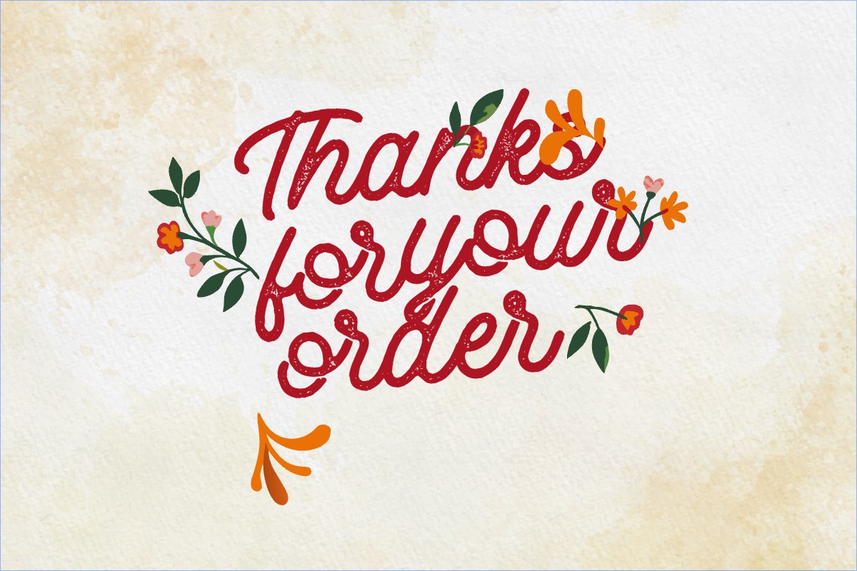 Mẫu Thank you card Cổ điển, vintage, retro, classic, hoa lá — LayerPic