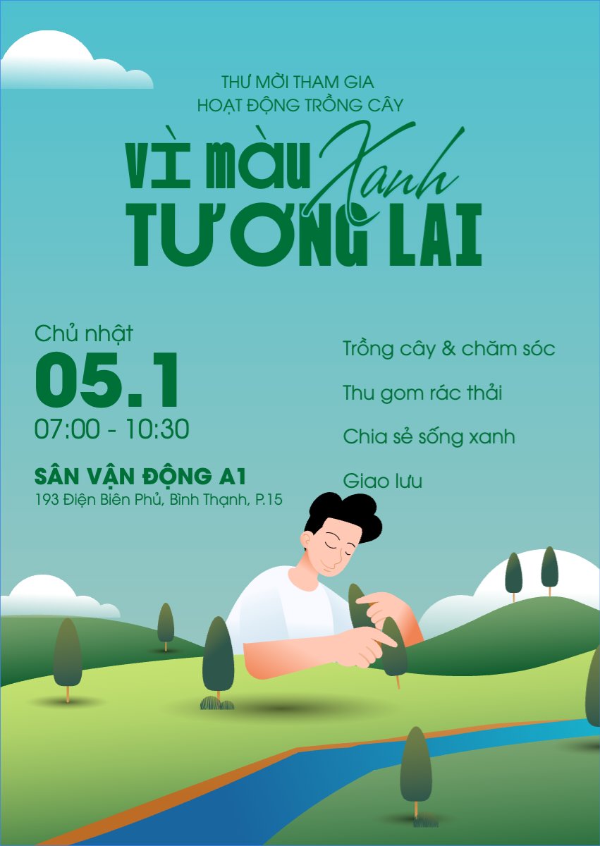 Mẫu Thư mời Hoạt động từ thiện, thiện nguyện, sự kiện, event, đơn giản, simple, dễ thương, cute — LayerPic