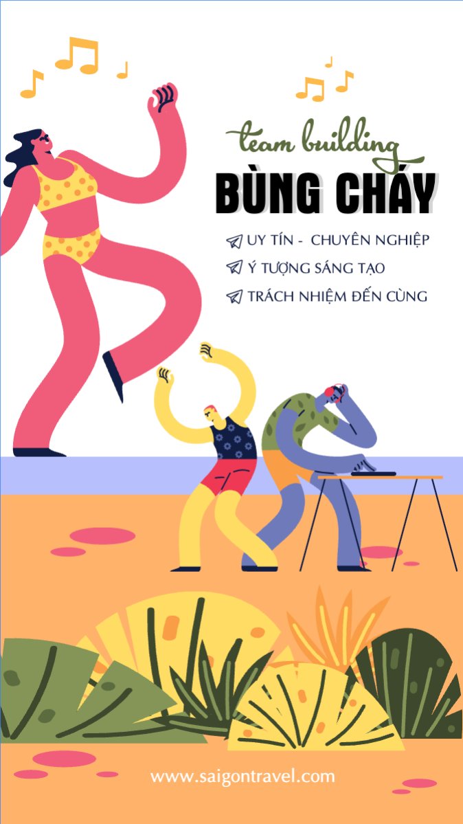 Mẫu Bài post MXH (9:16) Team building, Du lịch, travel, tourism, trải nghiệm, khám phá — LayerPic
