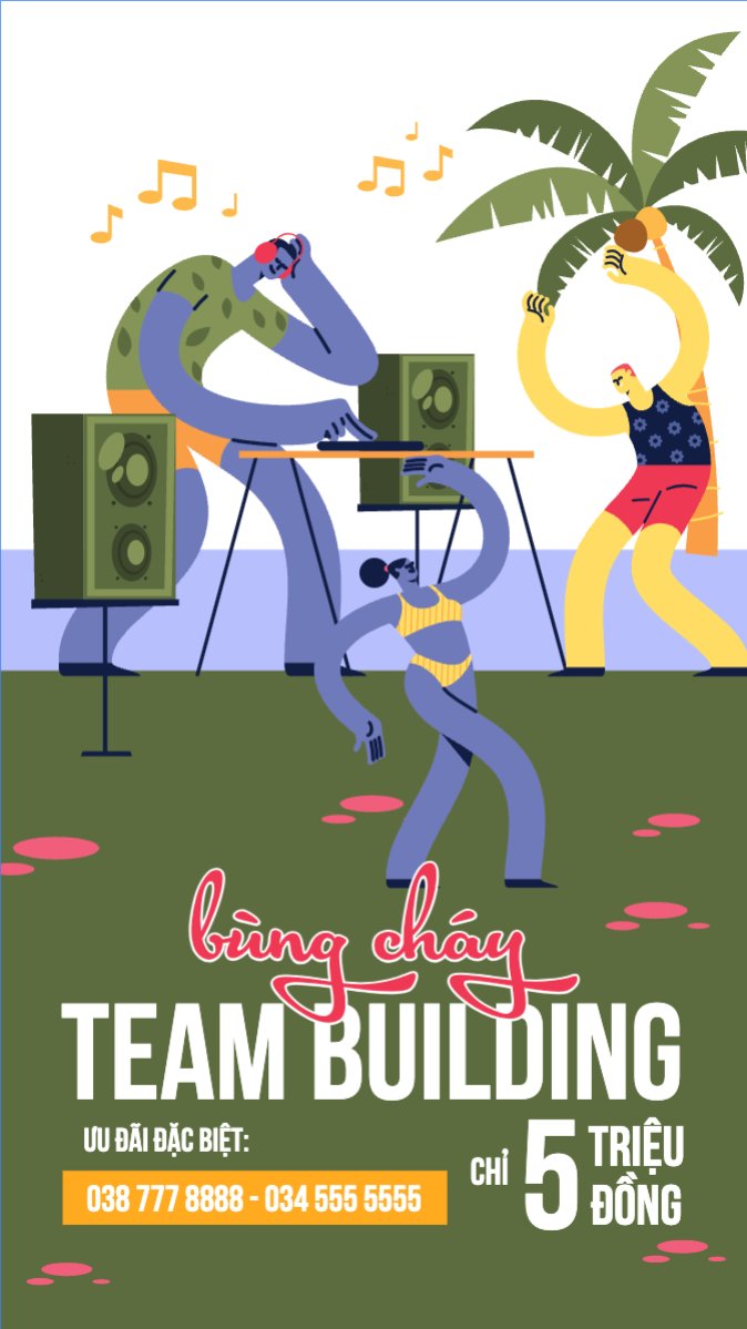 Mẫu Bài post MXH (9:16) Team building, Du lịch, travel, tourism, trải nghiệm, khám phá — LayerPic
