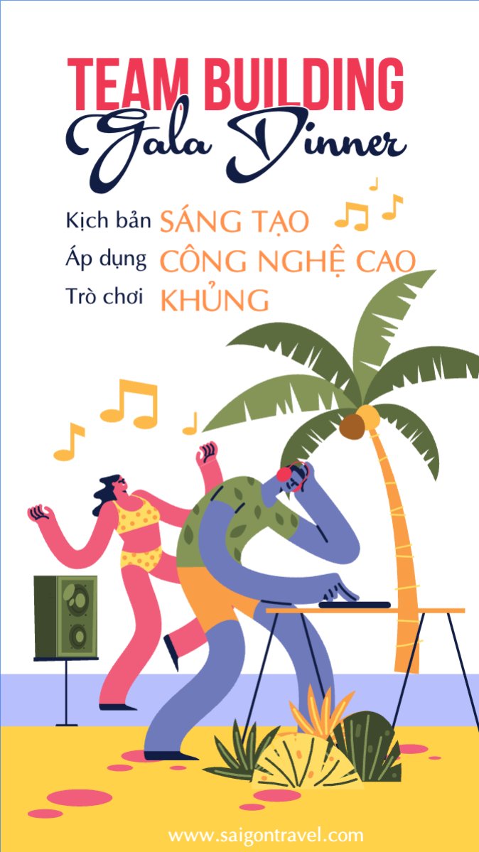 Mẫu Bài post MXH (9:16) Team building, Du lịch, travel, tourism, trải nghiệm, khám phá — LayerPic