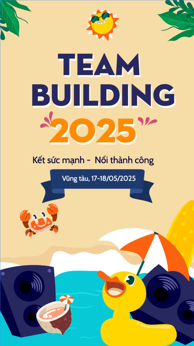 Mẫu Bài post MXH (9:16) Team building, Du lịch, travel, tourism, trải nghiệm, khám phá — LayerPic