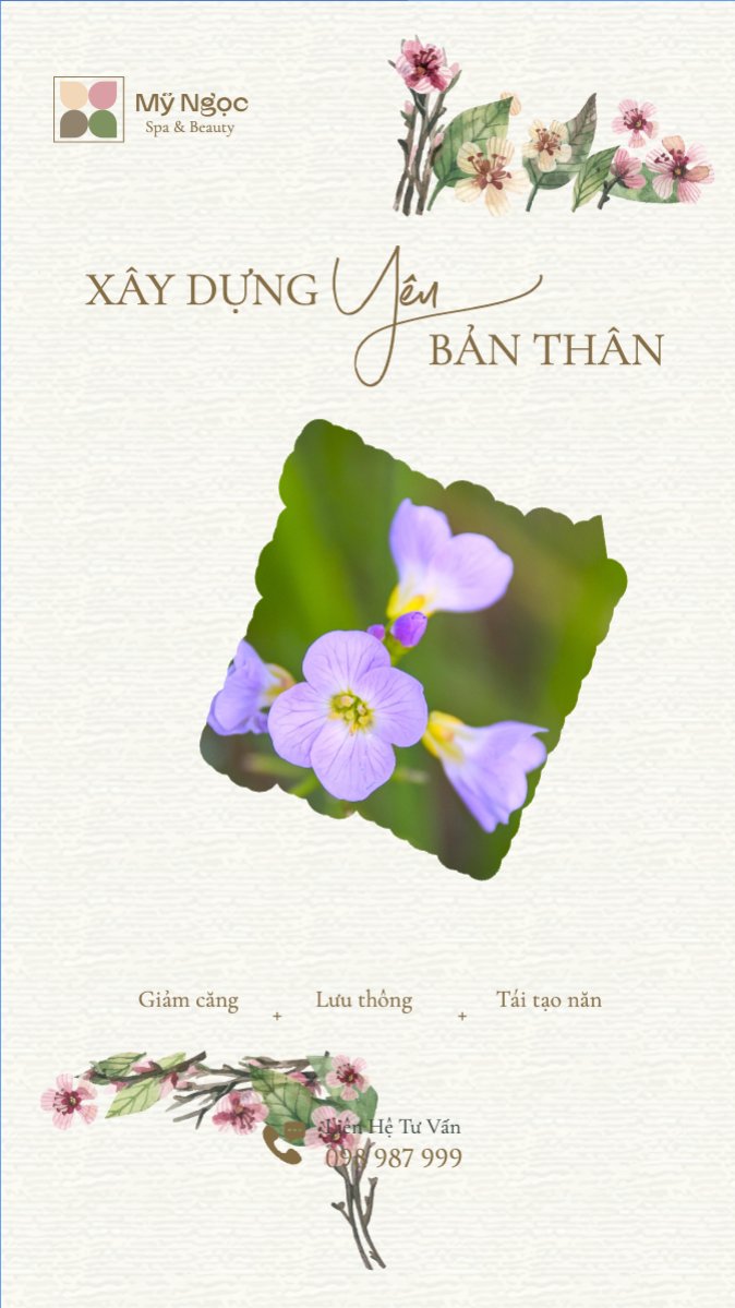 Mẫu Bài post MXH (9:16) Tiệm tóc, tiệm cắt tóc, salon, nail, spa, beauty, làm đẹp, thẩm mỹ — LayerPic