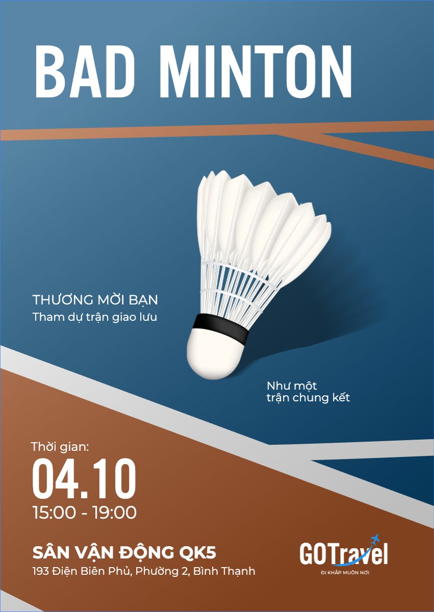 Mẫu Thư mời Cầu lông, badminton, thể thao, đá banh, sport, hội thao, hiện đại, sang trọng, modern — LayerPic